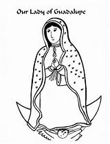 Coloring Guadalupe Pages Saints Catholic Virgen Lady La Saint Juan Diego Mercy Divine Paper Printable Para Dali Kids Colouring Board sketch template
