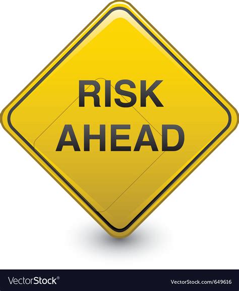 warning sign risk royalty  vector image vectorstock