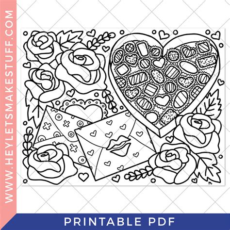 valentines day coloring page hey lets  stuff