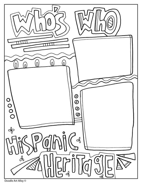 printable hispanic heritage month coloring pages printable word