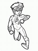 Flash Coloring Pages Kid Kids sketch template
