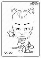 Pj Catboy Masks Coloringoo sketch template