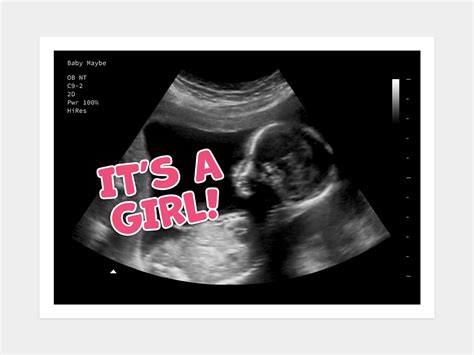 Gender Reveal It S A Girl Fake Ultrasound W Instant