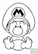 Luigi Baby Coloring Mario Pages Kart Getdrawings Drawing Bros Clipartmag sketch template