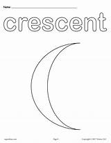 Crescent Shapes Worksheets Worksheet Cresent Toddlers Supplyme sketch template