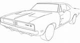 Charger Dodge Coloring 1969 Pages Drawing Camaro Rt Outline Printable Chevy Chevrolet Line Drawings Car Supercoloring 69 Cars Challenger Sketch sketch template