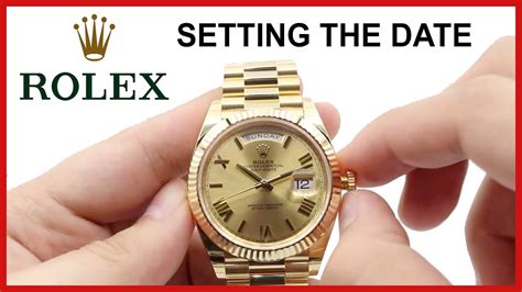 set rolex day date watches change  time date day youtube
