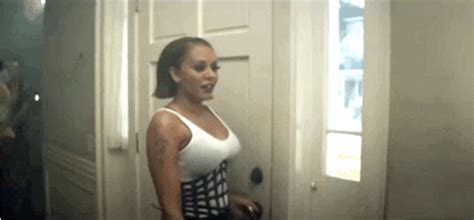 requisite s of mel b making out with herself in her new video