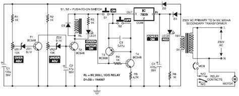 electronic motor starter electronic schematic diagram
