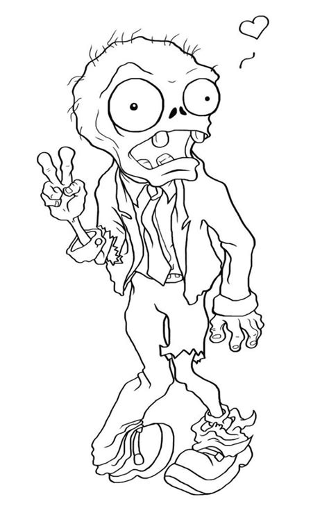 cute zombie coloring coloring pages