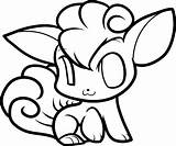 Pokemon Vulpix Chibi Coloring Pages Printable Categories sketch template