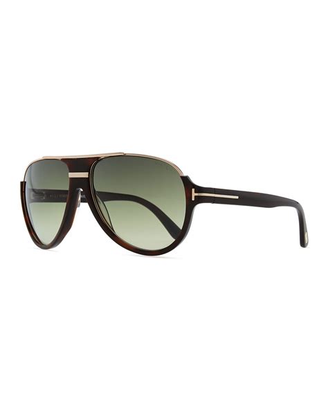 Tom Ford Dimitry Retro Sunglasses In Dark Brown Brown