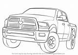 Draw Ram Truck Drawing Dodge Step Sketch Gmc Trucks Cummins Template Drawings Coloring Pages Tutorials Sketches 5th sketch template