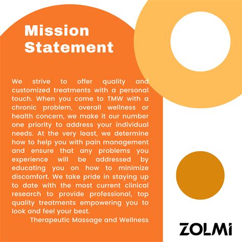 create massage therapy mission statement   examples