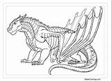 Wings Coloring Fire Pages Mudwing Dragon Printable Seawing Kids Adults Color Print sketch template