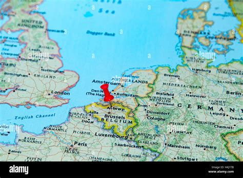 antwerp belgium pinned   map  europe stock photo  alamy