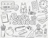 Doodles Backpack sketch template