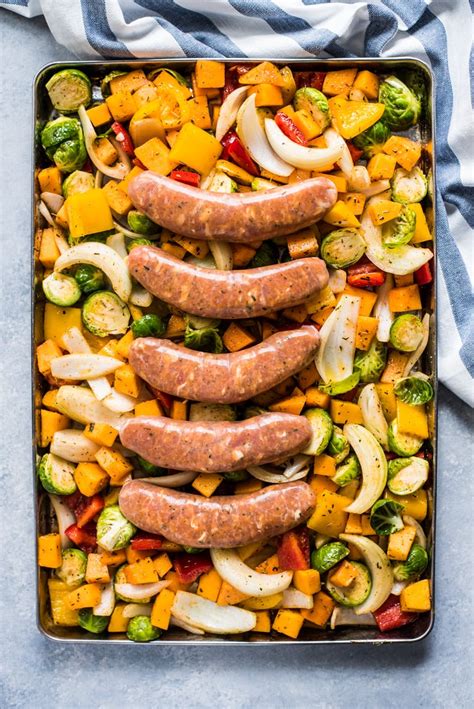 Healthy Sheet Pan Sausage And Veggies Isabel Eats {easy Recipes}