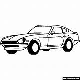 Datsun Coloring Clipart 240z Pages Car Cars Online Truck Clipground Thecolor sketch template