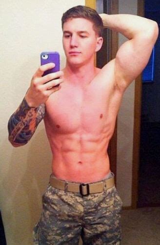 Shirtless Male Muscular Hunk Tattooed Beefcake Hot Jock Arm Pit Photo