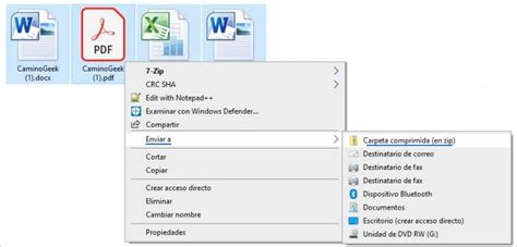 cómo comprimir y descomprimir archivos zip en windows 10