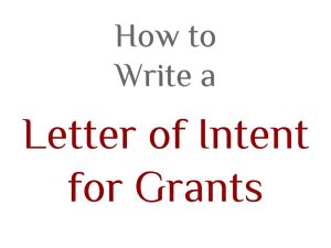 letter  intent  grant letter  intent lettering letter