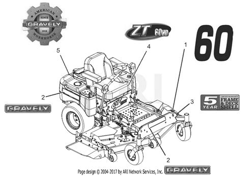 Gravely 991084 050000 059999 Zt Hd 60 Parts Diagram For Decals
