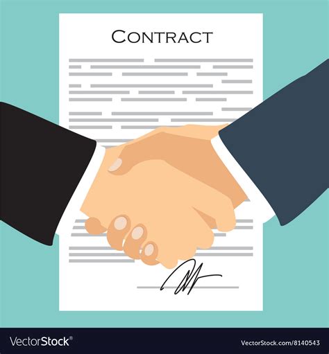 contract signing concept royalty  vector image
