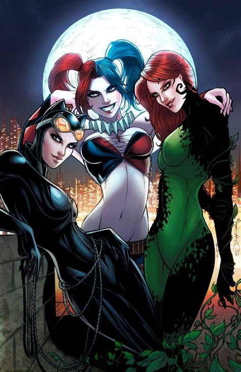 catwoman harley quinn and poison ivy harley quinn