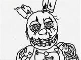 Fnaf Coloring Pages Springtrap Freddy Bonnie Nights Five Spring Getcolorings Printable Nightmare Freddys Foxy Draw Chica Getdrawings Color Fazbear Decals sketch template