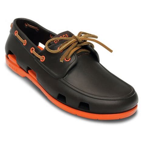 crocs crocs beach  espresso orange opp    mens boat