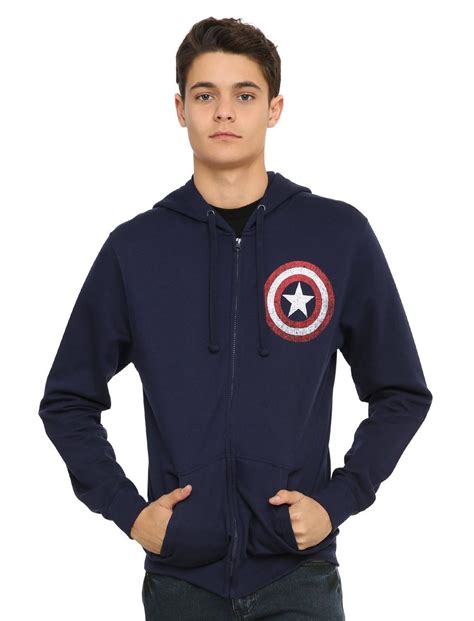 marvel captain america shield hoodie hot topic