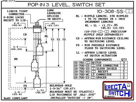 diagram   ss kr multi level switch pop  extended stem shielded  level switch set