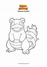 Pokemon Slowbro Supercolored Glumanda Wooloo sketch template