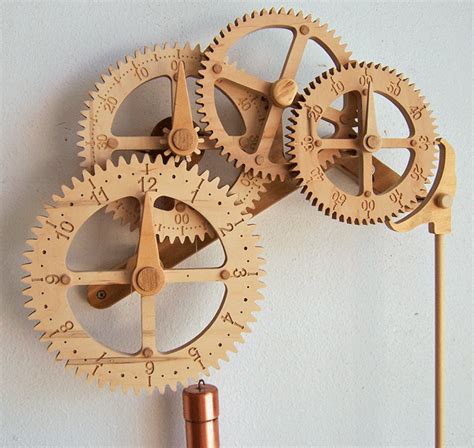 wooden gear clock plans  hawaii  clayton boyer