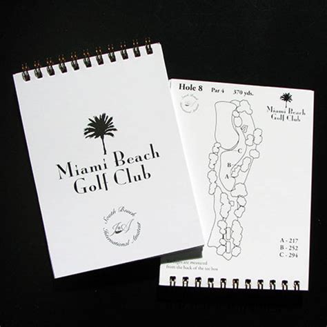 golf yardage book yardage guide printing design illustration