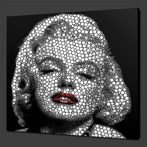Marilyn Monroe Iconic Modern Black Canvas Print Pop Art