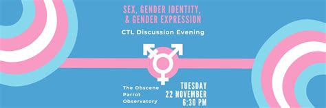 Book Tickets For Ctl Discussion Evening Sex Gender Identity And Gender