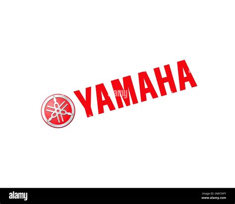 yamaha motor company rotated white background logo brand  stock