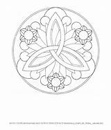 Mandala Triquetra Color Sanctuary Trefoil Akami Hira Lines Celtic Prayer Finding sketch template