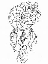 Coloring Tattoo Pages Dreamcatcher Adult Designs Tattoos sketch template