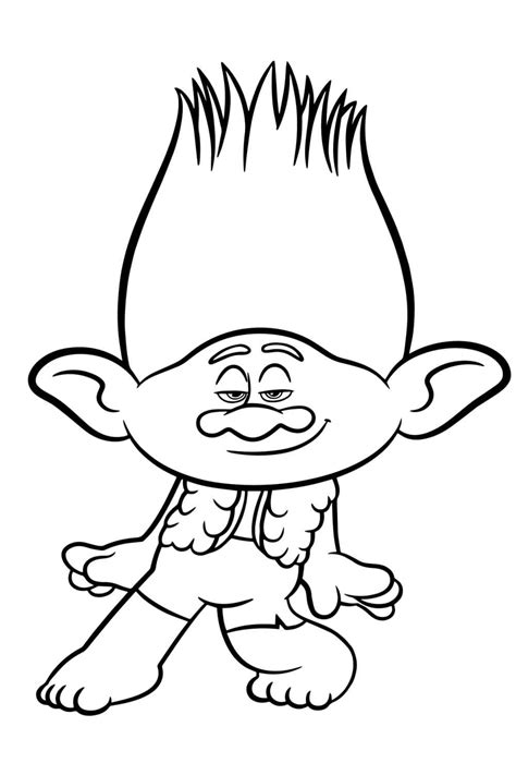 branch  trolls coloring page  print  color