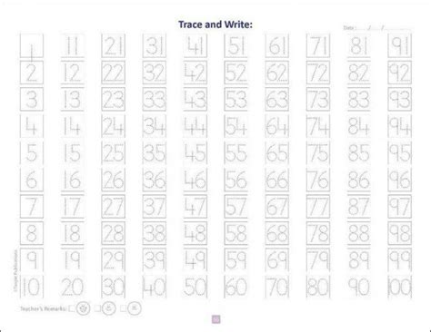 tracing numbers   worksheets