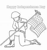 Coloring Independence Pages Printable Happy July 4th Print Size sketch template