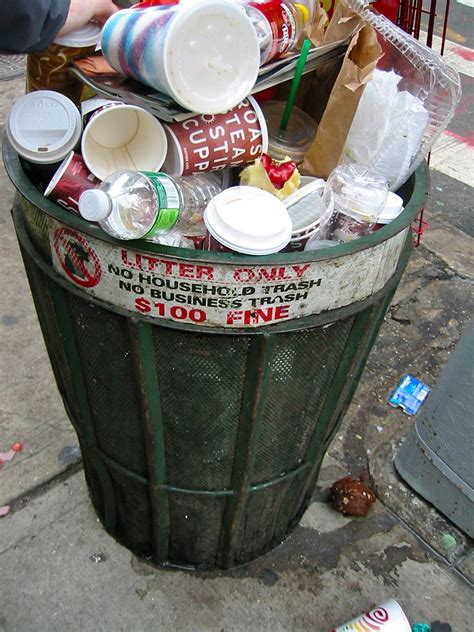 overflowing trash   york city november   flickr