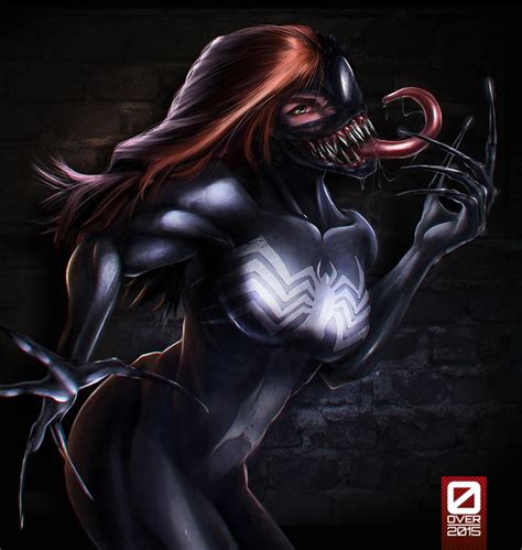 Female Venom By 0 Over Symbiote Pinterest Venom Art