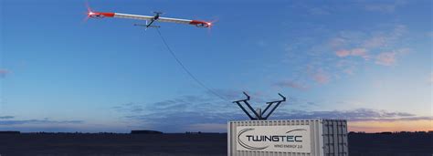 twingtec drone wind harvester flies   kite  reel  power  high altitudes