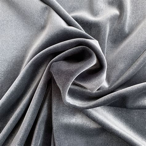 grey stretch velour watsons fabrics