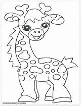 Coloring Jungle Pages Animals Safari Baby Animal Giraffe African Printables Shower Color Cute Themed Preschool Printable Print Templates Kids Zoo sketch template