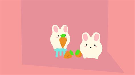 cartoon style adorable bunnies rigged buy royalty free 3d model by